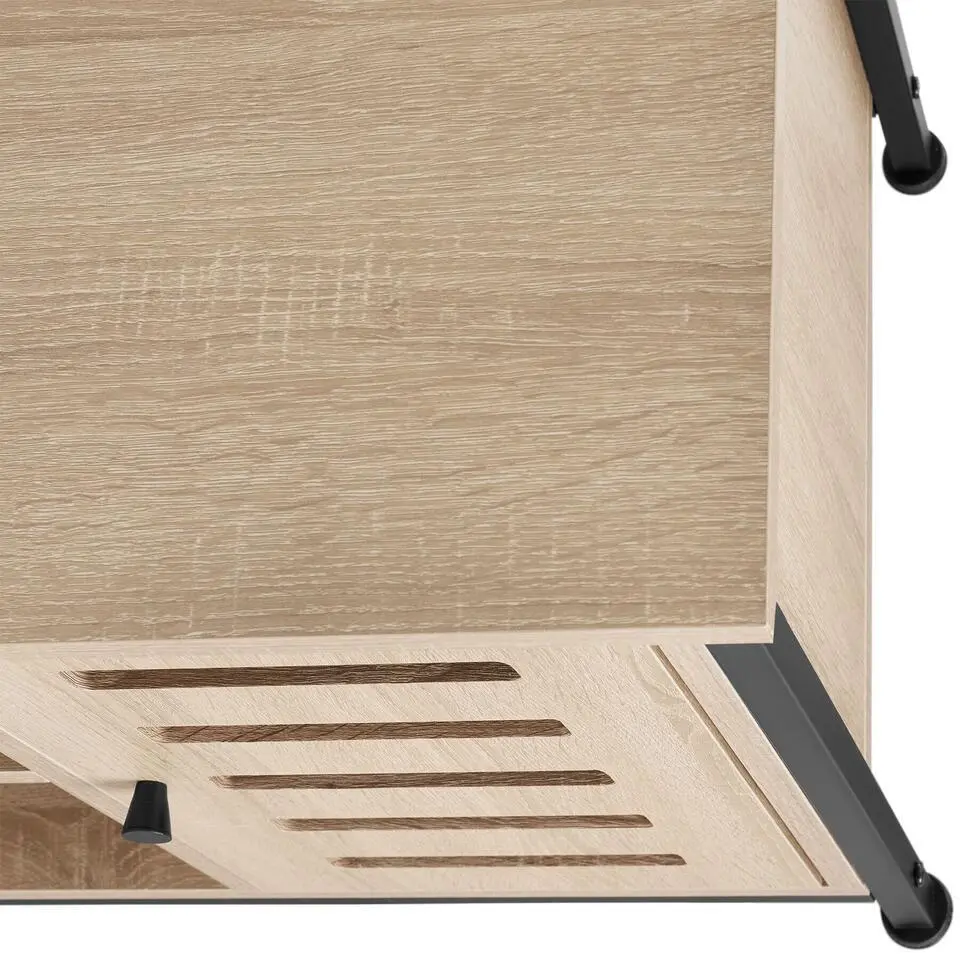 tectake Wandkast 71x32x82cm, Industrieel Licht Hout, Eiken Sonoma