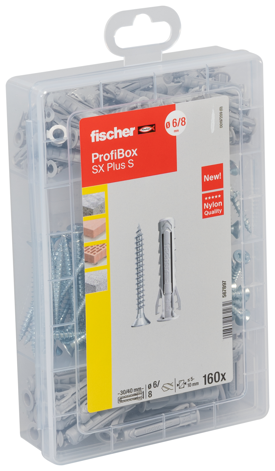 Fischer ProfiBox plug SX Plus - 6 en 8 S met schroeven