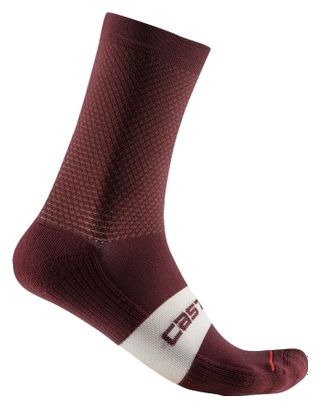 Chaussettes Unisexe Castelli Espresso 15 Bordeaux