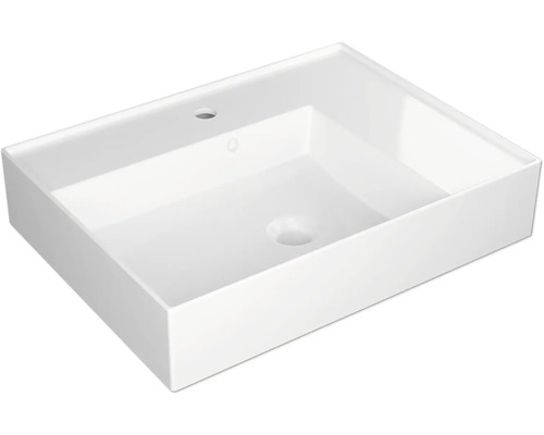 Jungborn QUATTRO wastafel, planchet rechts, 61 x 46 cm, glanzend wit