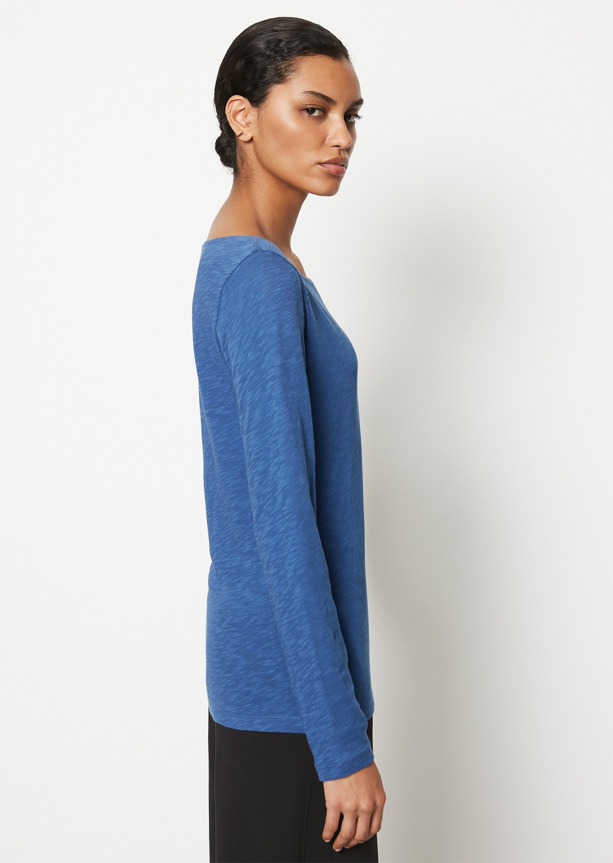 Longsleeve regularaus Slub Jersey