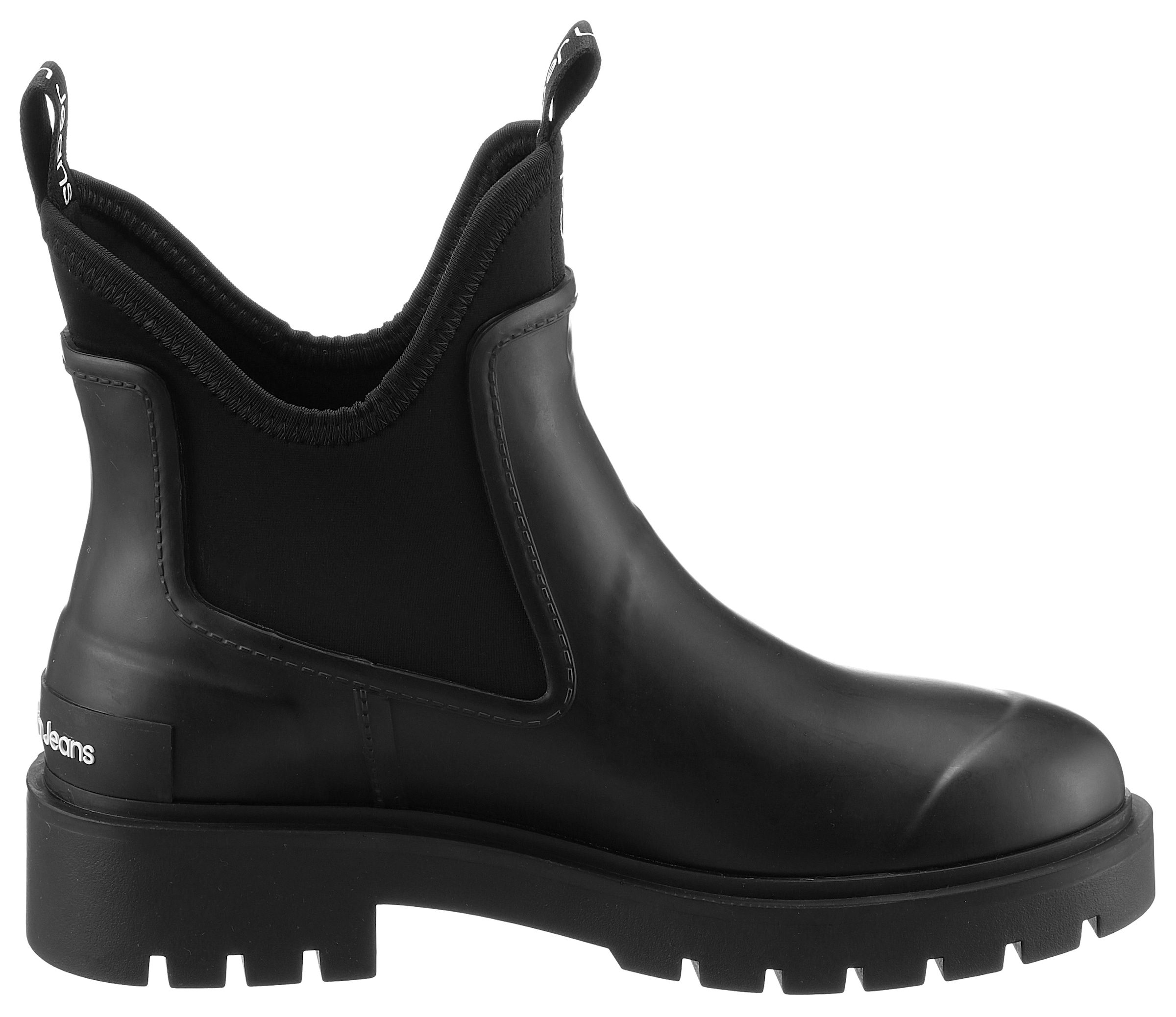 Calvin Klein Jeans Gummistiefelette »MID RAINBOOT CHELSEA«  , Chelseaboots, Stiefelette mit coolem Einstieg