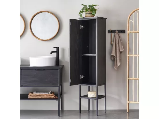 Colonne en bois recyclé et métal