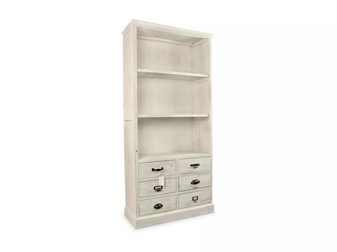 Vaisselier 6 tiroirs Bois Blanc - Décoration d'Autrefois
