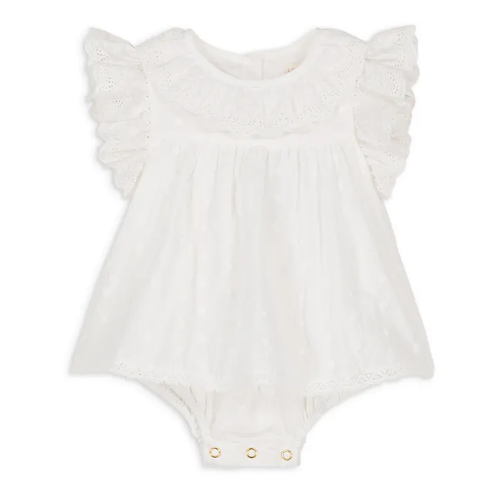 Louise Misha Robe Anusha Plumetis | Blanc