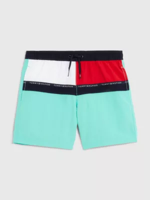 Calções de banho Hilfiger de comprimento médio com a bandeira