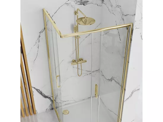 Cabine De Douche Rea Punto 90X90 Gold