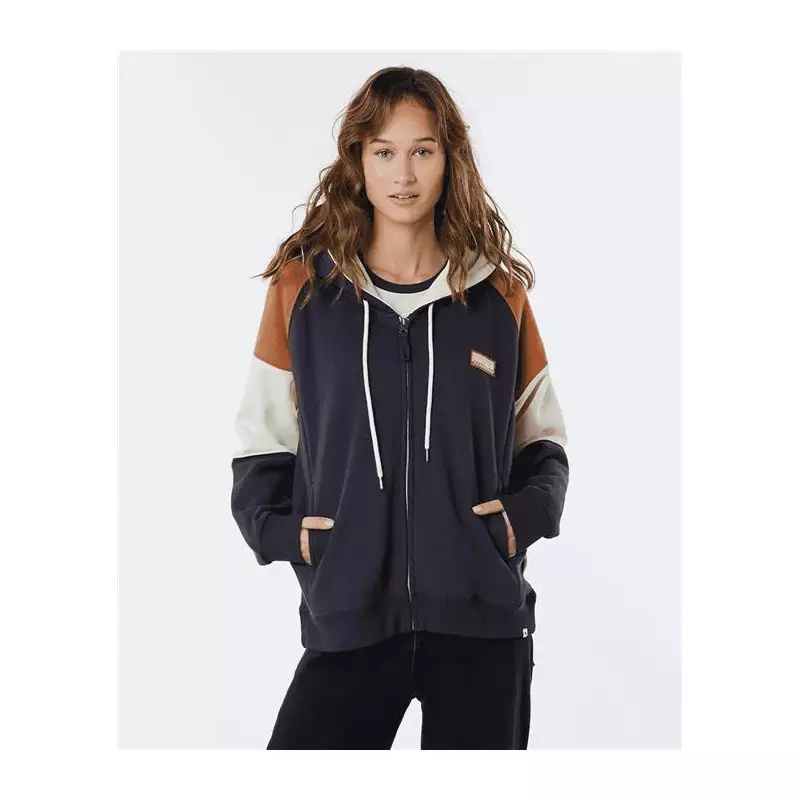Sweat femme RIPCURL Galicia Full Zip Fleece Washed Black