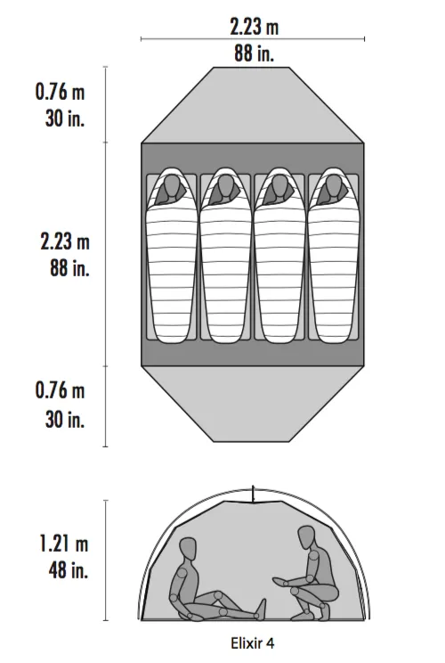 MSR Elixir 4 Tent Green V2 Green