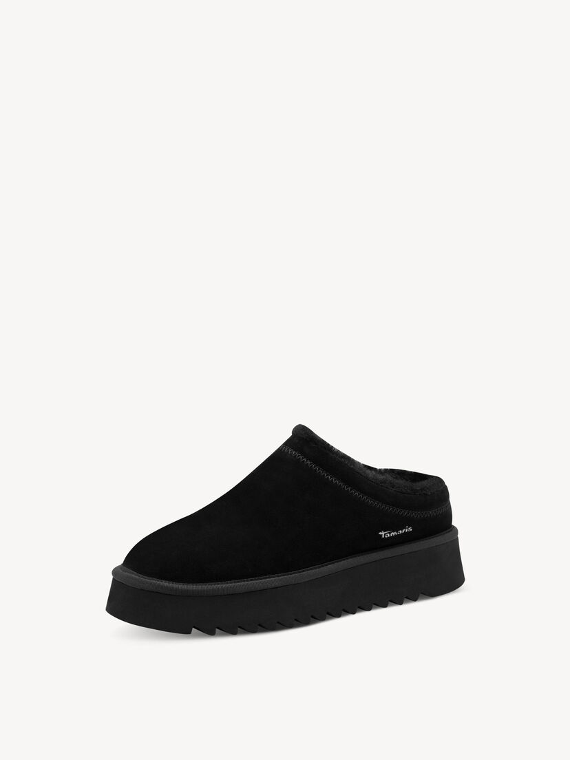 Leren Slipper - zwart