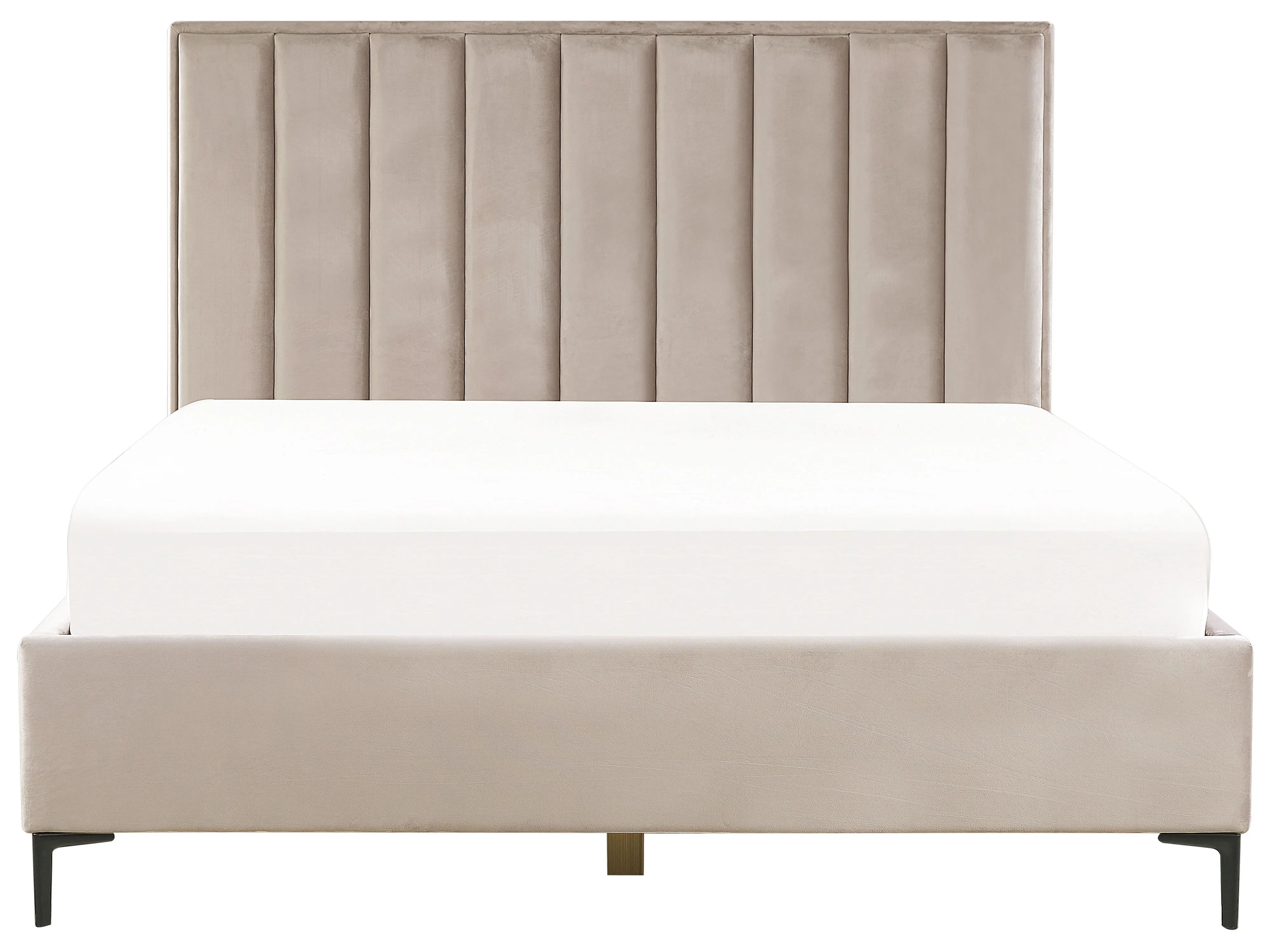 Bed met opbergruimte Fluweel SEZANNE 180 x 200 cm Taupe