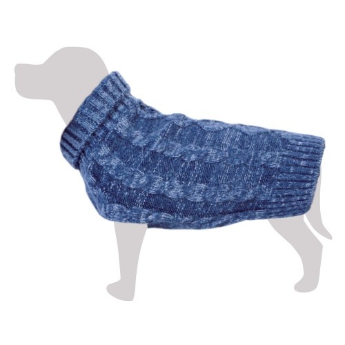 Suéter azul de tricô Arquivert para cães