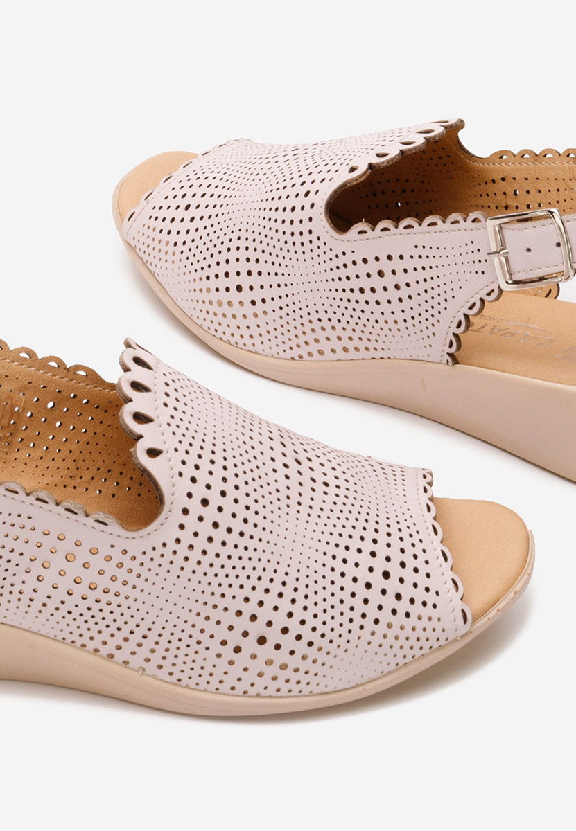 Sandales en cuir femme lilas Claudia