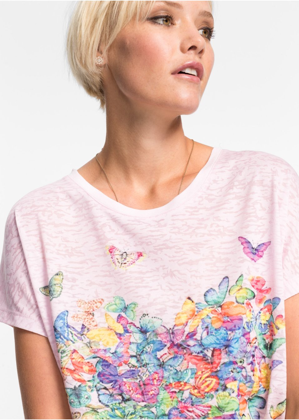 T-shirt à imprimé papillon