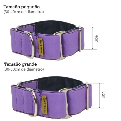 Coleira Martingale Lilás para Cães