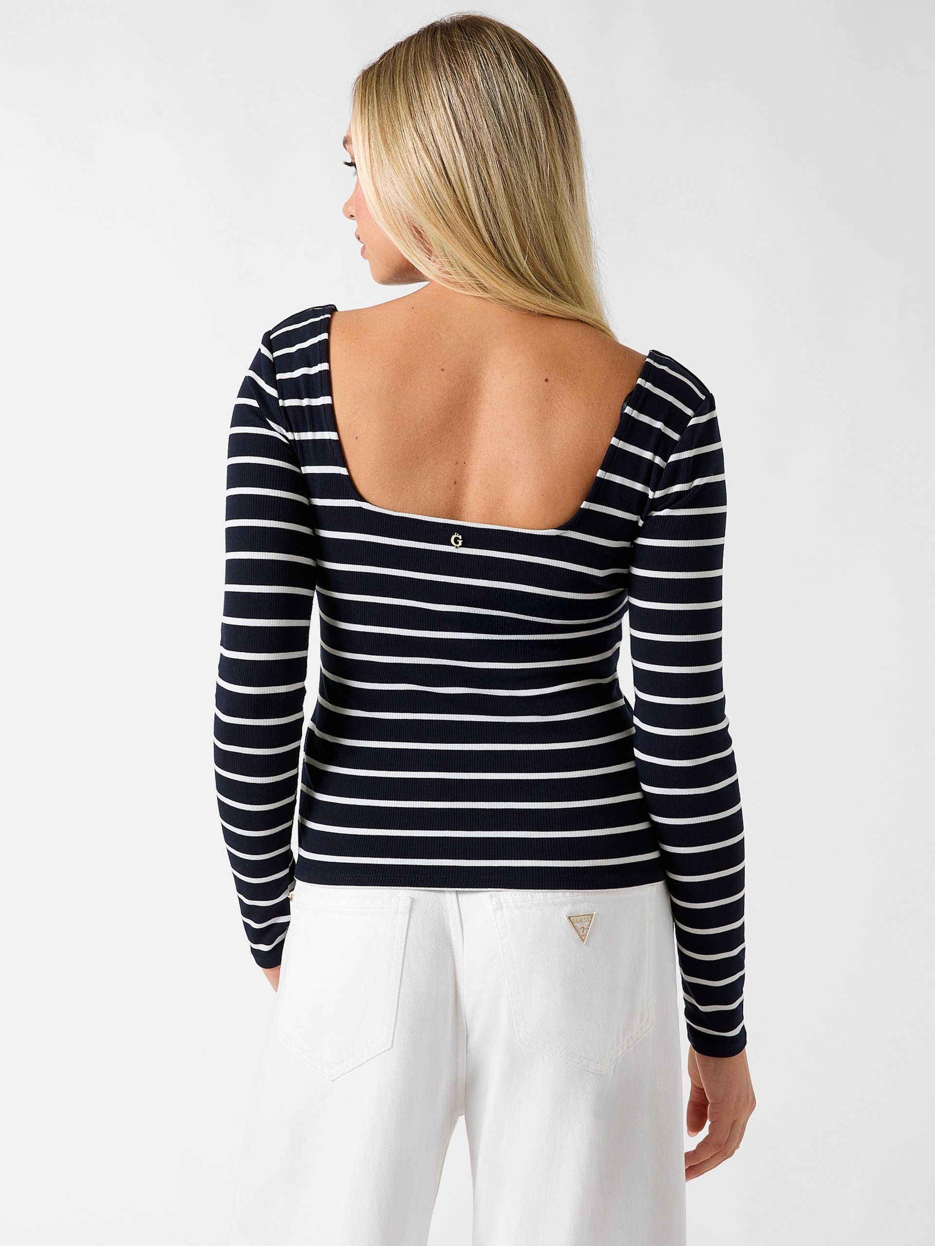 Blusa listrada de corte justo