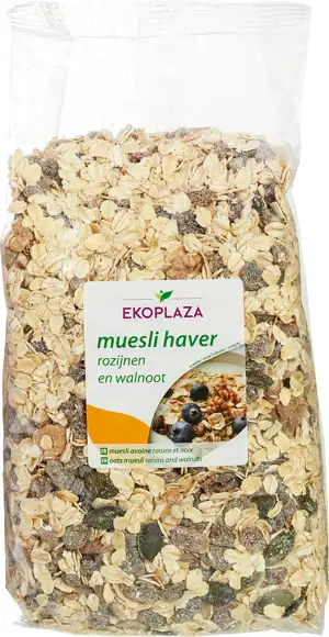 Muesli haver rozijnen walnoot