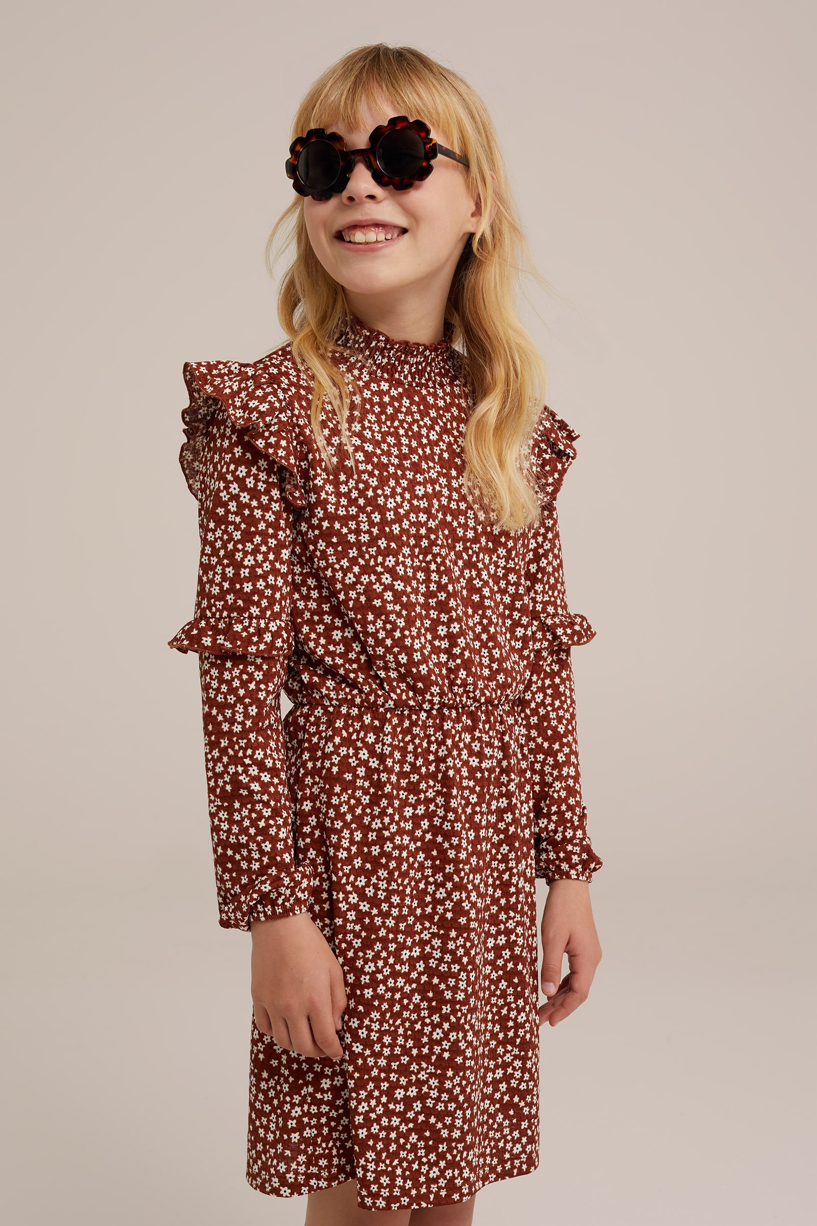 Meisjes jurk met dessin WE Fashion Multikleur