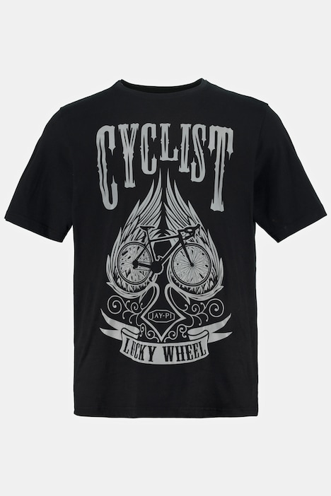 JAY-PI T-Shirt, Cyclist, Reflektor Print, Rundhals, Halbarm