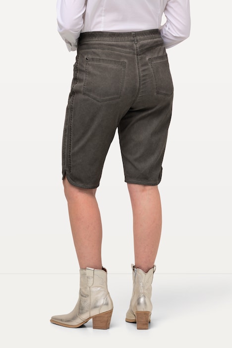 Trachten-Jeansbermuda Mandy, Used-Look, Stickerei