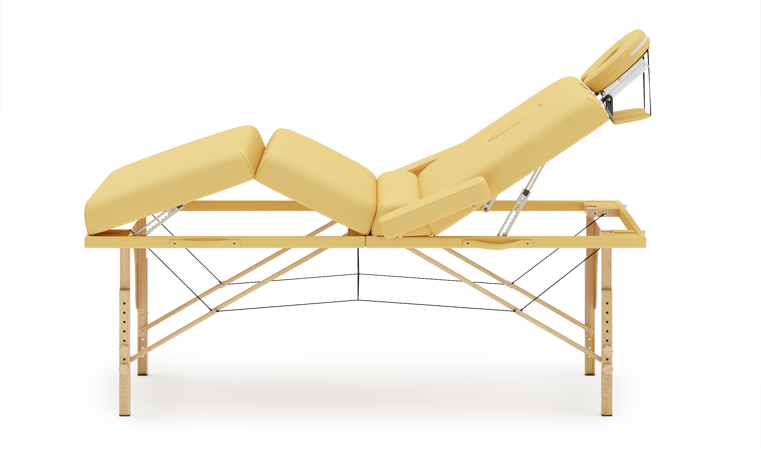 Massageliege 4-Zonen gelb