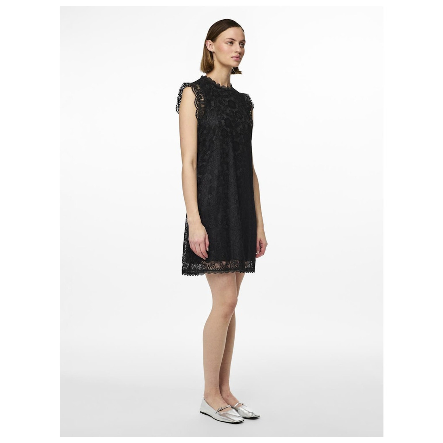 Pieces PCOLLINE SL LACE DRESS NOOS