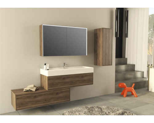 Jungborn NOVE hoge kast, BxHxD 35 x 100 x 35 cm, frontkleur: mat notenhout, 55793
