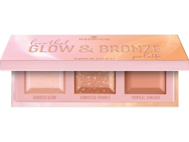 essence Love that Glow and Bronze palette love that GLOW & Hochpigmentierte Highlighter- und Bronzerpalette