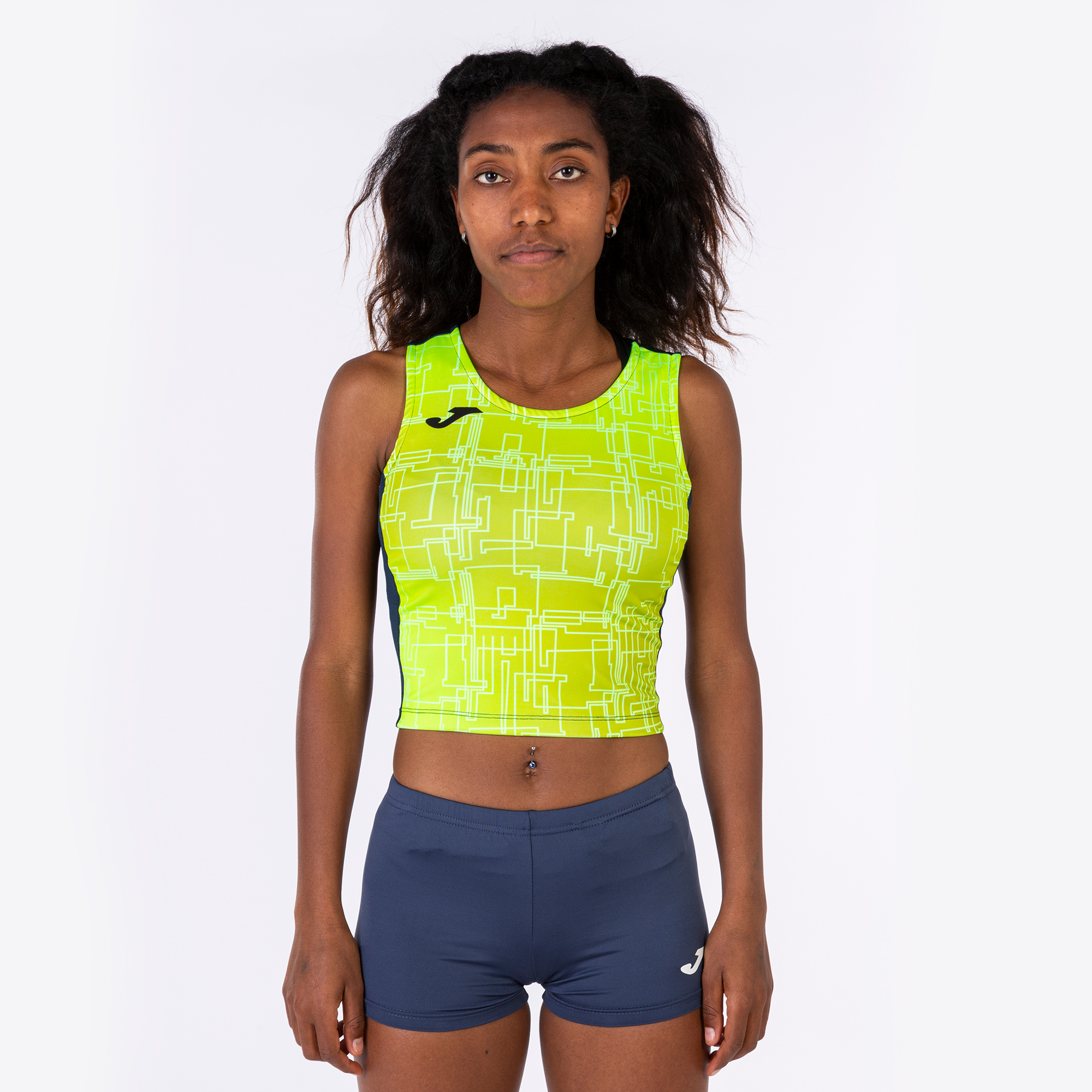 Joma Elite VIII Top Azul Marinho Amarelo Fluorescente