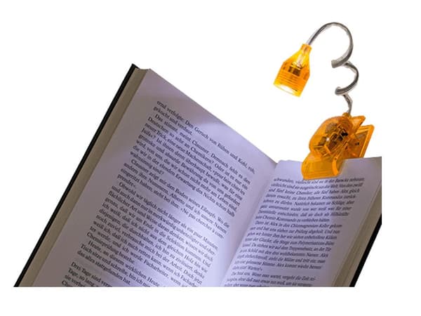 Boklampe - Leselampe / LED-lampe med Klemme - Lampe til Bok