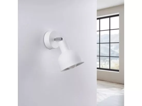 Appliques Elba grenier en acier - 1 sources lumineuses - L.19 x H.17 cm - blanc