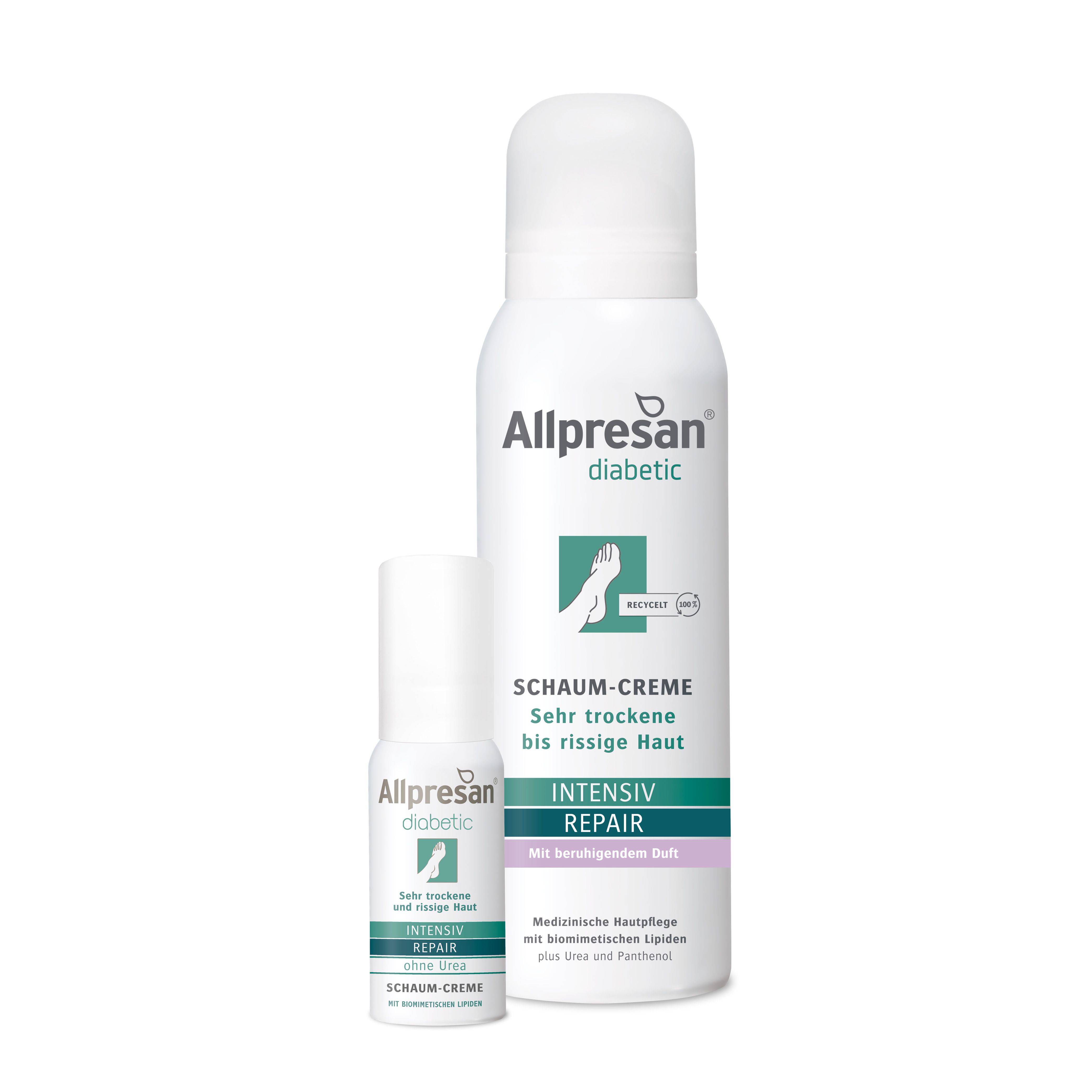 Allpresan diabetic INTENSIV + REPAIR Schaum-Creme mit Urea - Jetzt 3€ Rabatt mit Code ,,allpresan3''