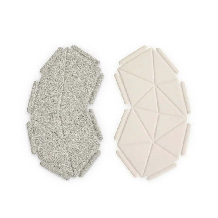 Kvadrat - Clouds 8er-Set, Divina Melange 120 (meliertes grau) / Divina 106 (weiss)