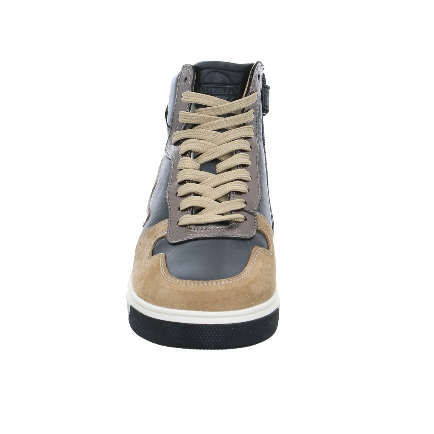 GATTINO Mädchen-Winter-Bottine Schwarz Leder  Sneaker High