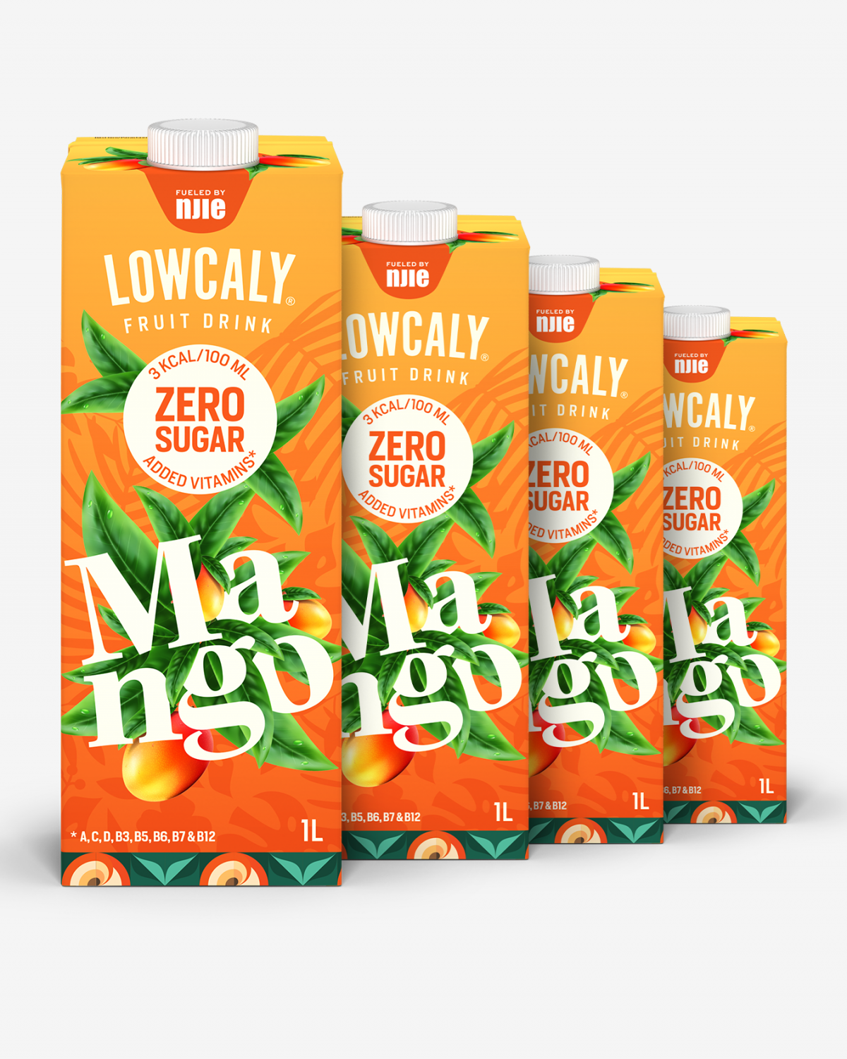 LOWCALY Fruit Drink Mango 4x1L FIREPAKNING