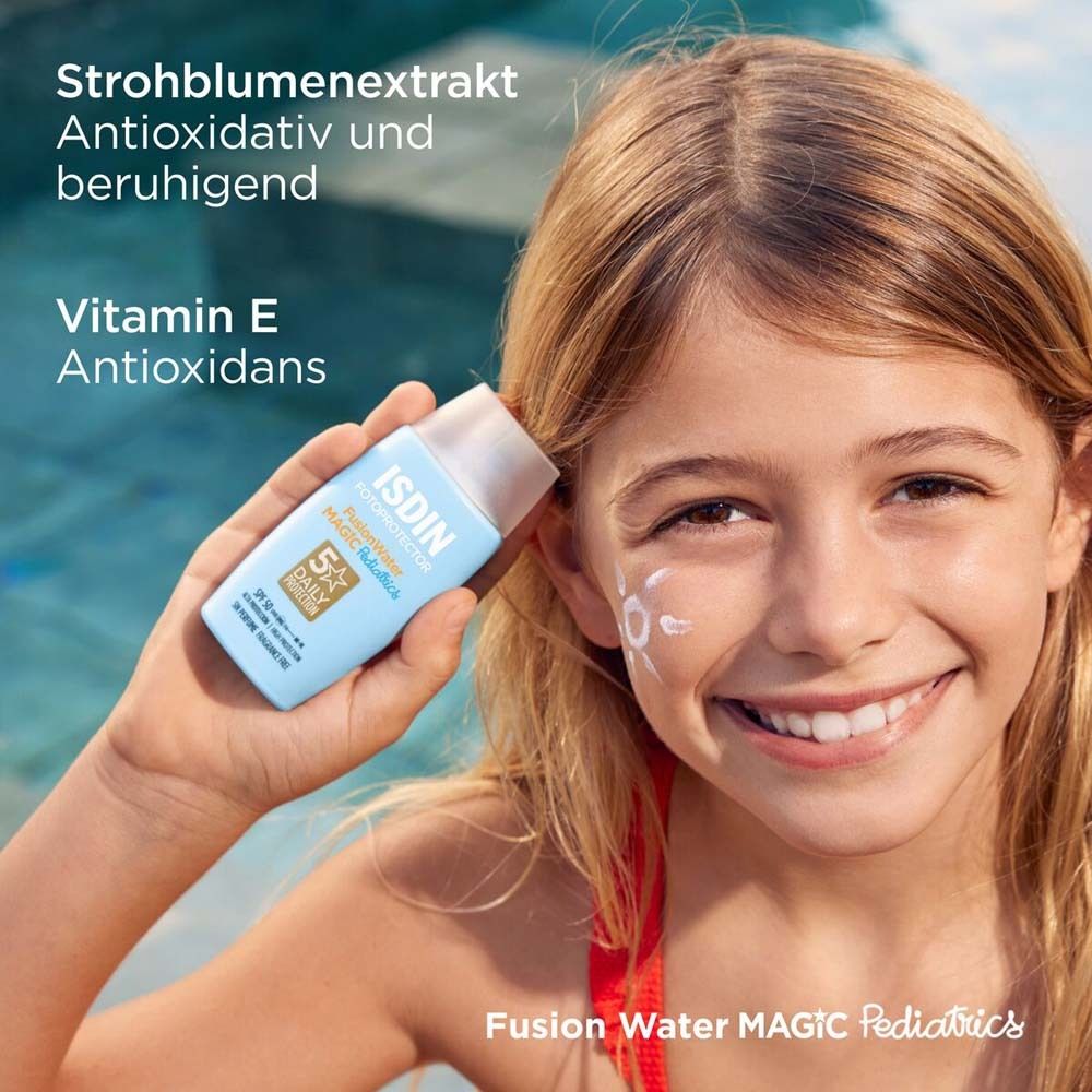 ISDIN Fotoprotector Pediatrics FusionWater ultraleichte Sonnencreme LSF50 für Kinder und Babys ab 6 Monaten