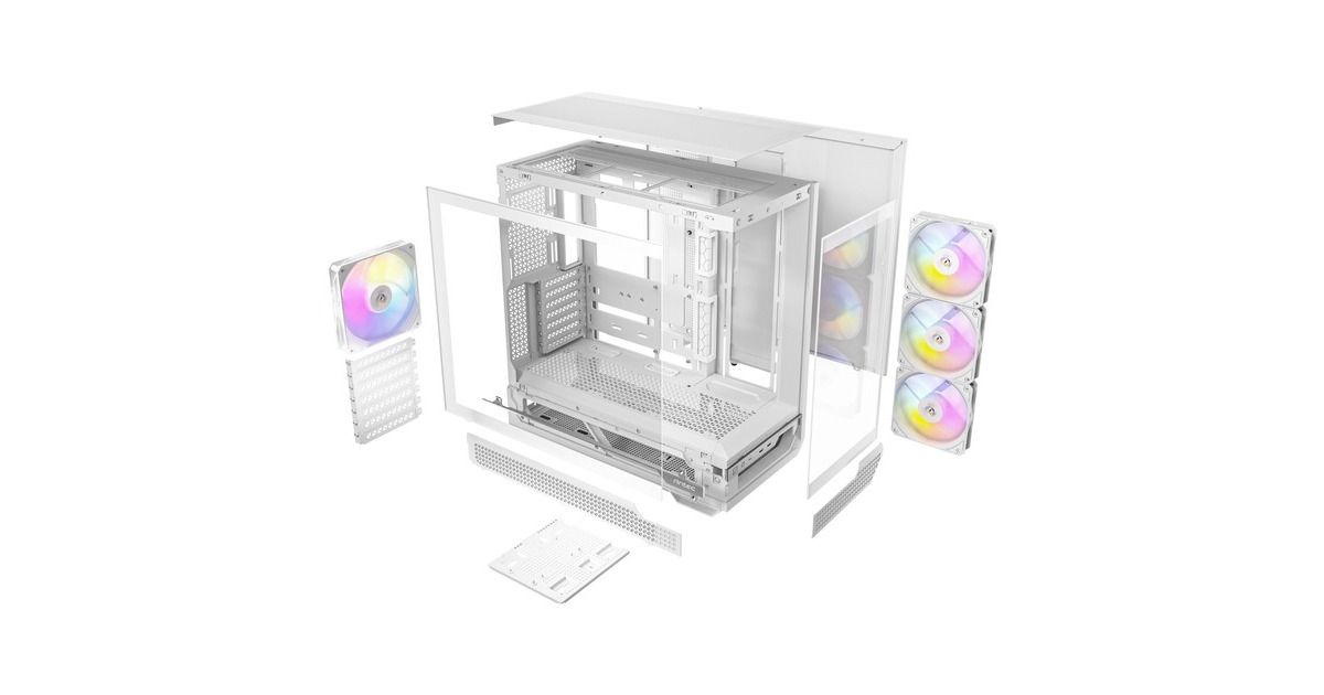 AntecC7 ARGB midi tower behuizing  (Wit | 2x USB-A | 1x USB-C | Tempered Glass)