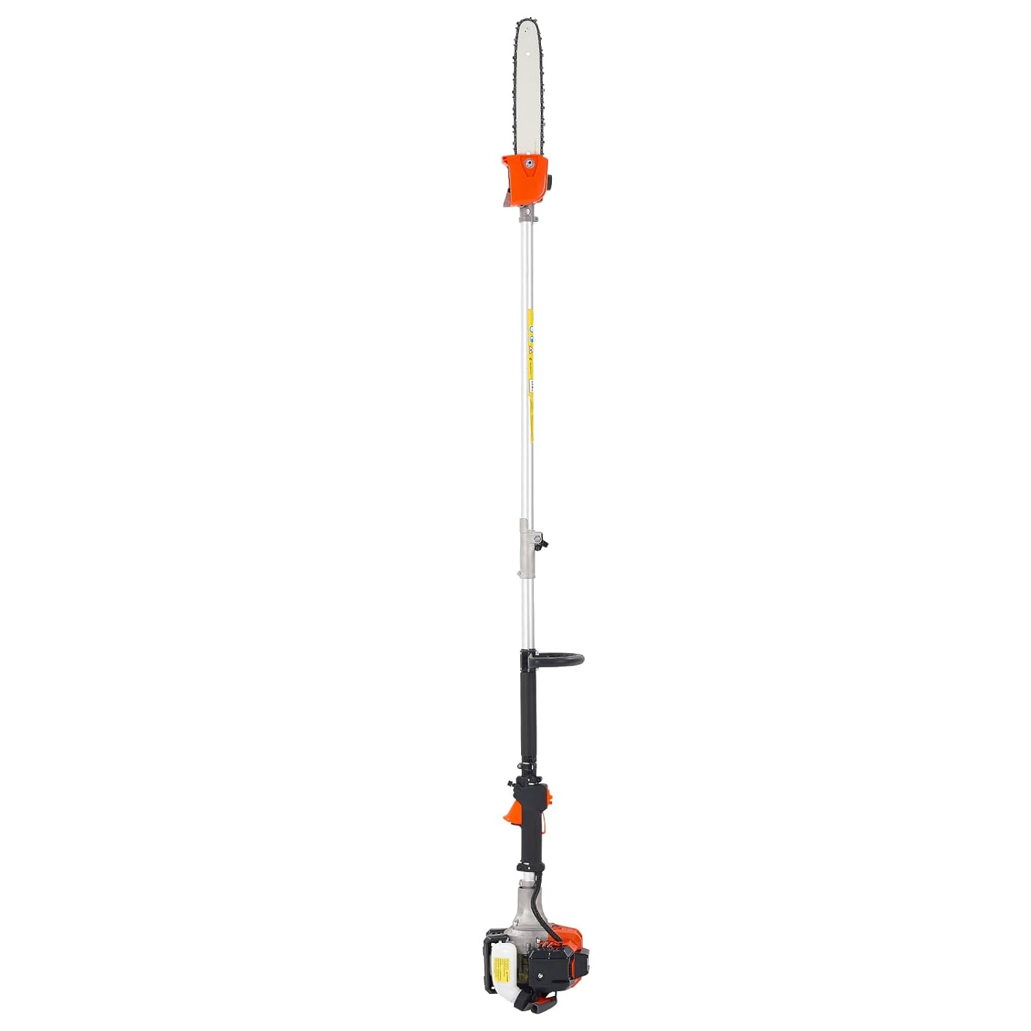VEVOR Benzin-Hochentaster 25ccm 2-Takt, Motorsäge, Teleskopsäge mit 2,12–3,62 m ausziehbarer Stange, 30,5 cm Schwert, 650 ml Kraftstofftank, für ein kraftvolles Sägen in hohen Baumkronen