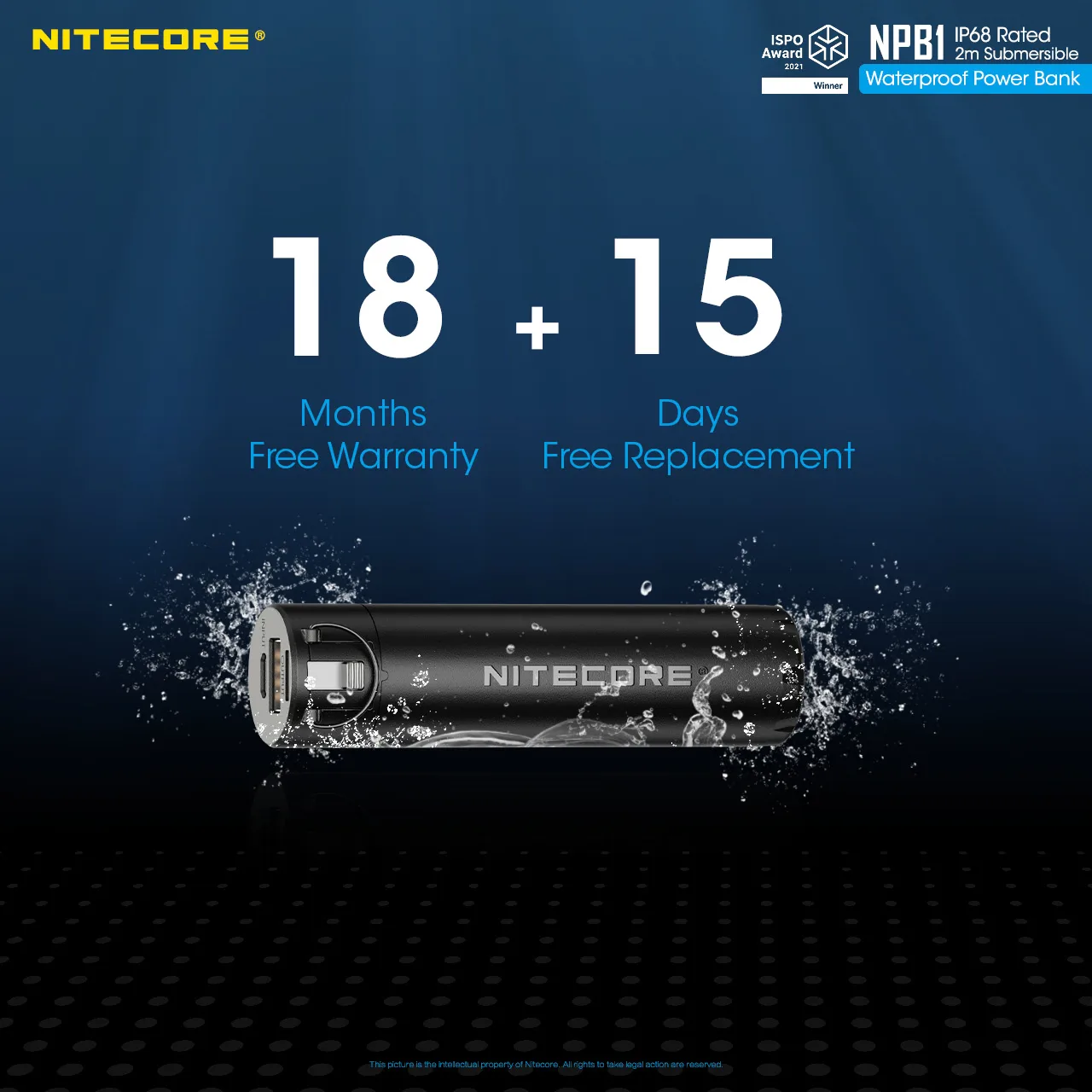 Nitecore Npb1 Waterproof Powerbank 5000 Mah Black