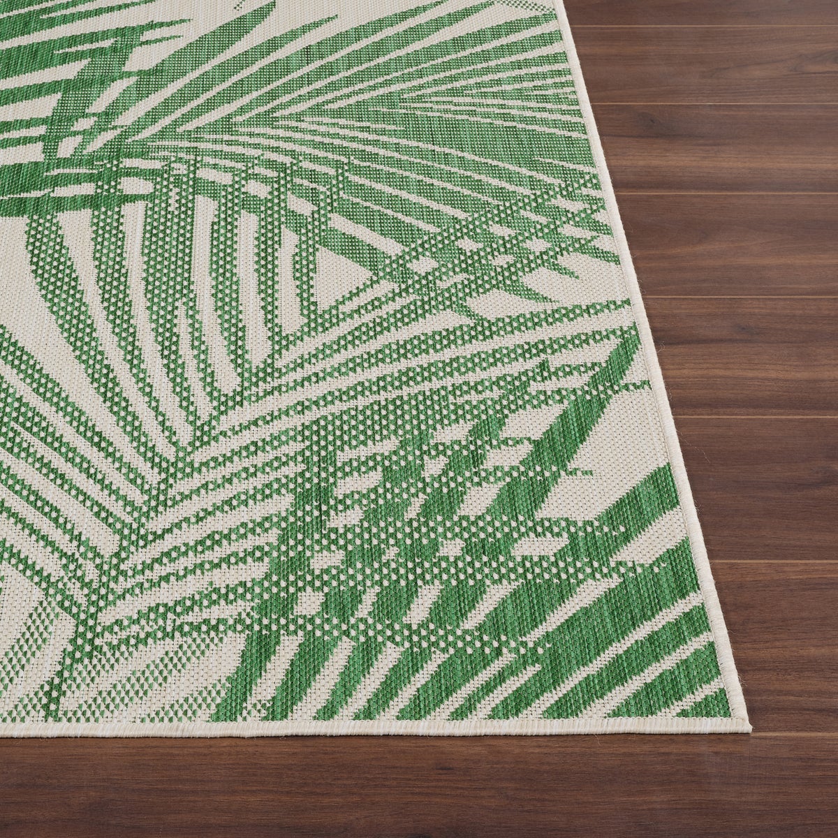 Binnen-/buitenkleed groen/ivoor 80x150 cm LENNIE