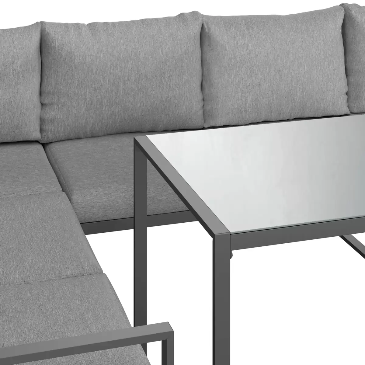Beldano Loungegarnitur Leon 4-Teilig Links Grau