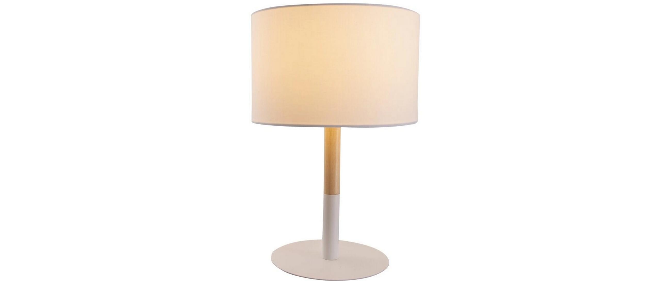 Tischleuchte «Tessile» h: 37 cm WeissTextil-Tischlampe