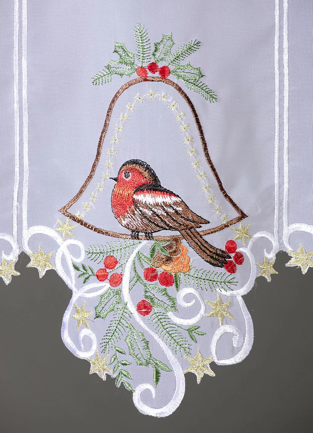 Weihnachtlicher Kurzstore mit hochwertiger Stickerei