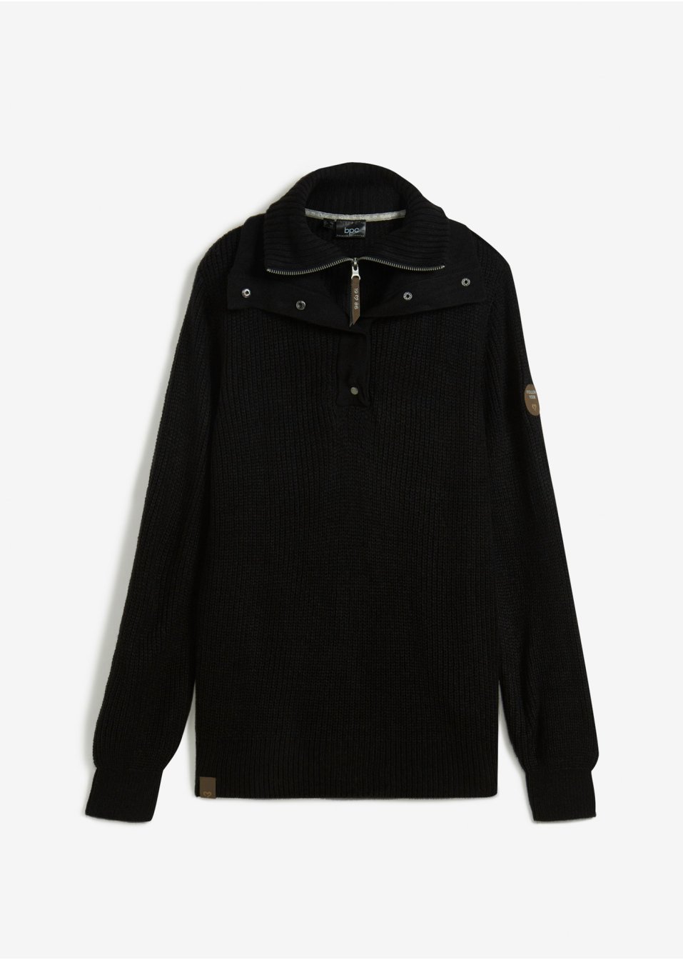 Pull camionneur en maille avec col 2 en 1