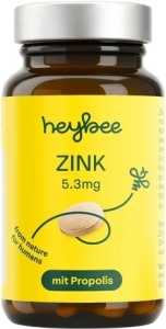 HEYBEE Zink 5.3 mg + Propolis Tabletten, 100 Stück