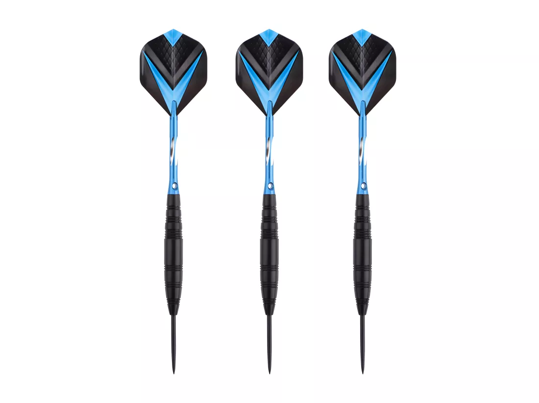 Jeu de 3 fléchettes pro pointe acier 23g Cupra bleu - Bleu