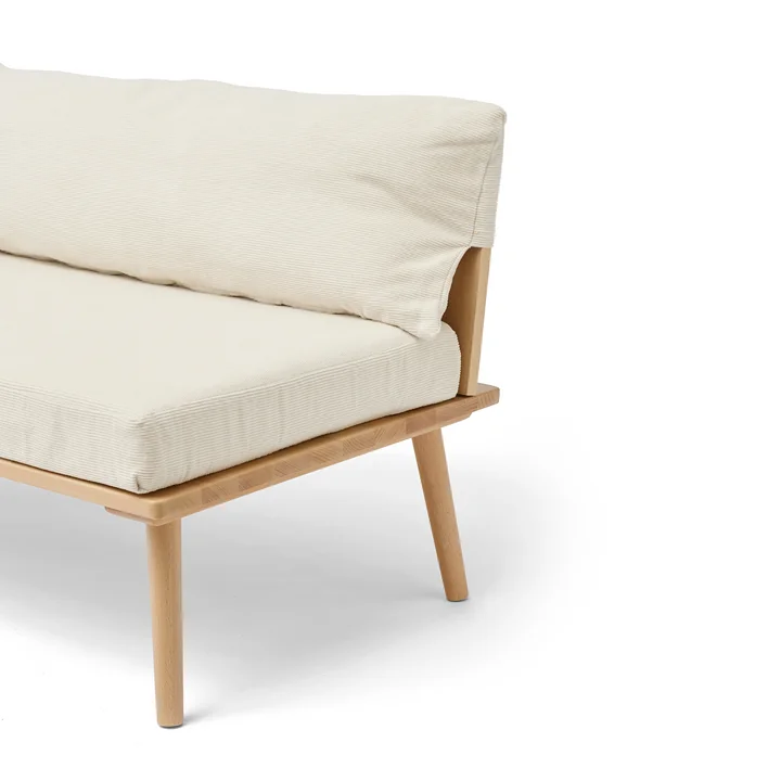 Kids Concept - Saga Kindersofa, 90 x 43 x 44 cm, Buche natur / creme