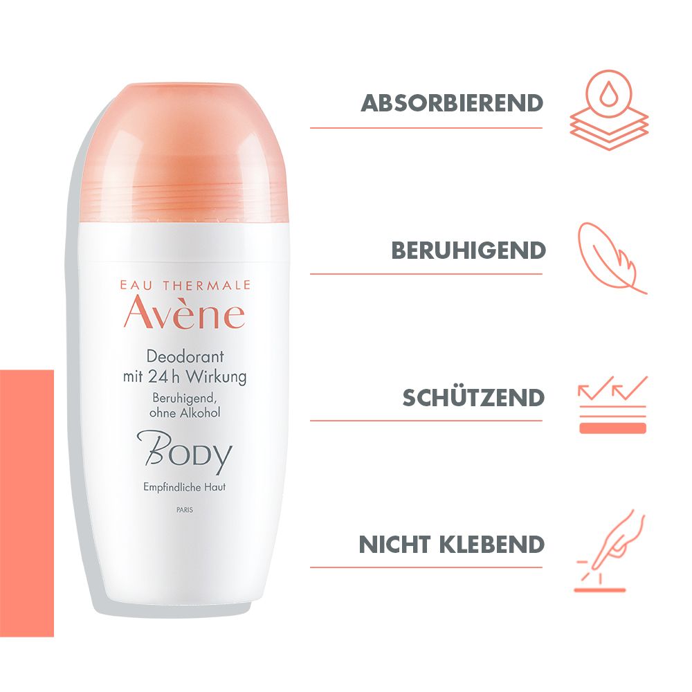 Avène Body Deodorant Roll-On mit 24h Wirkung