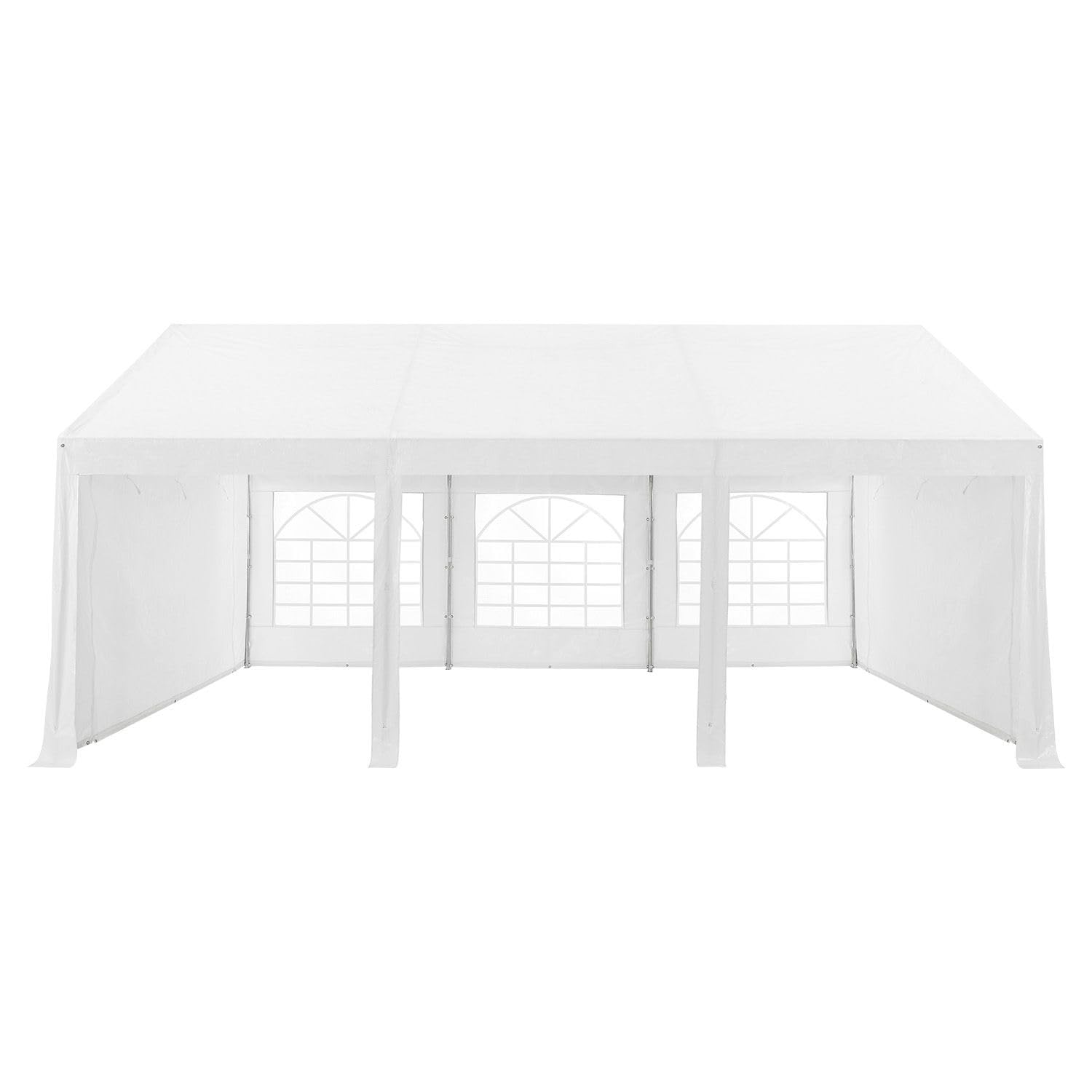 Juskys Partyzelt Gala 3 x 6 m - UV-Schutz Plane, Flexible Seitenwände - Pavillon stabil, groß - Outdoor Party Garten - Zelt Festzelt Weiß