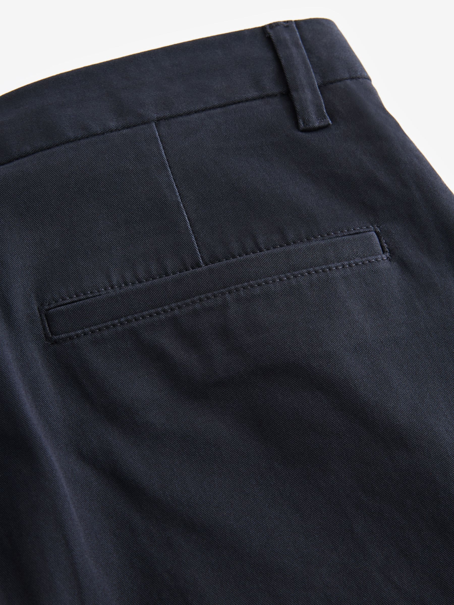 Donkerblauw - Slim Fit - Stretch chino's verpakking van 2